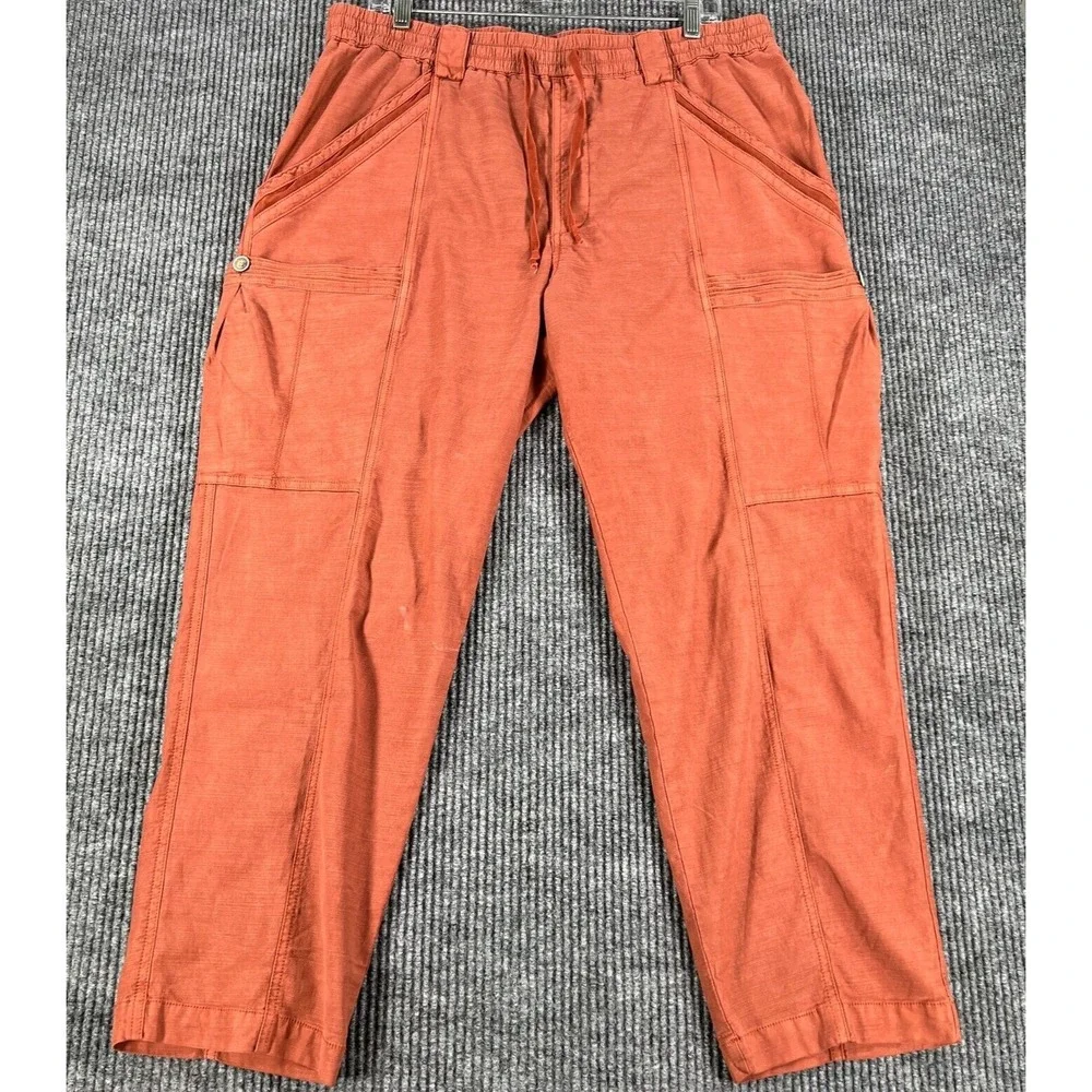 Anthropologie‎ Mens Pants Size 32 Orange Lightweight Joggers Casual Outdoor